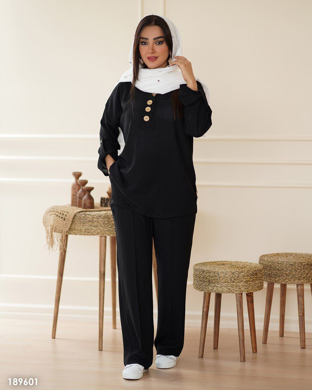 ست شومیز شلوار زنانه رنگ مشکی