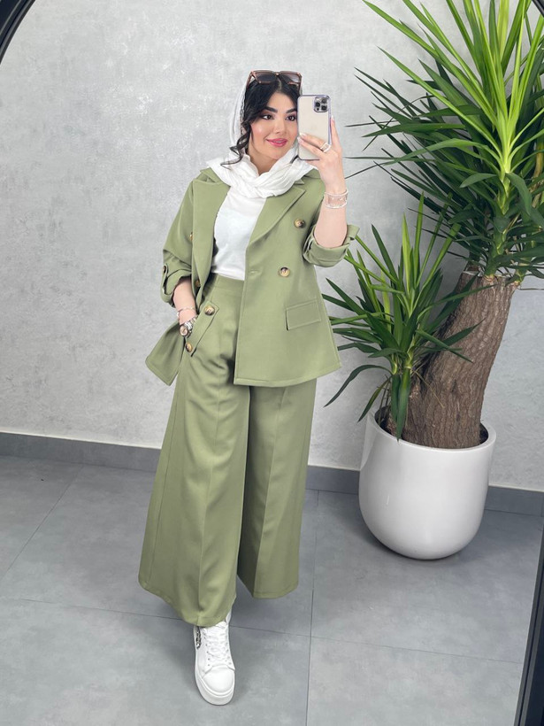 کت شلوار دامنی اسپرت زنانه