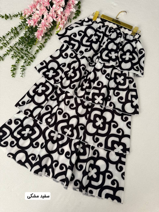 خرید دامن طبقه ای طرحدار