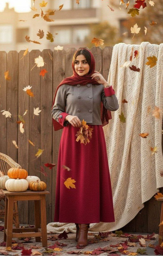 ست کت دامن زنانه زمستونی