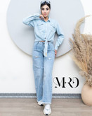 شومیز جین زنانه گره ای