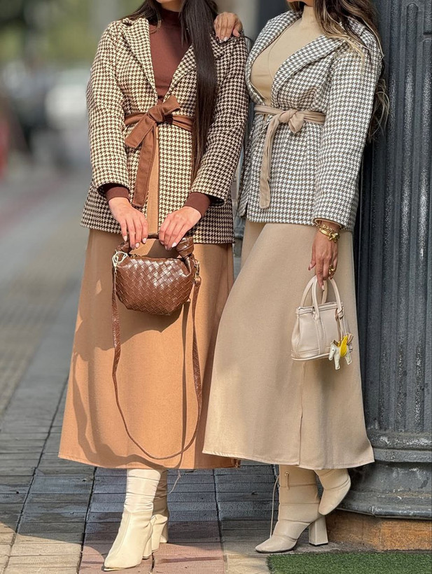 کت دامن پشمی زنانه