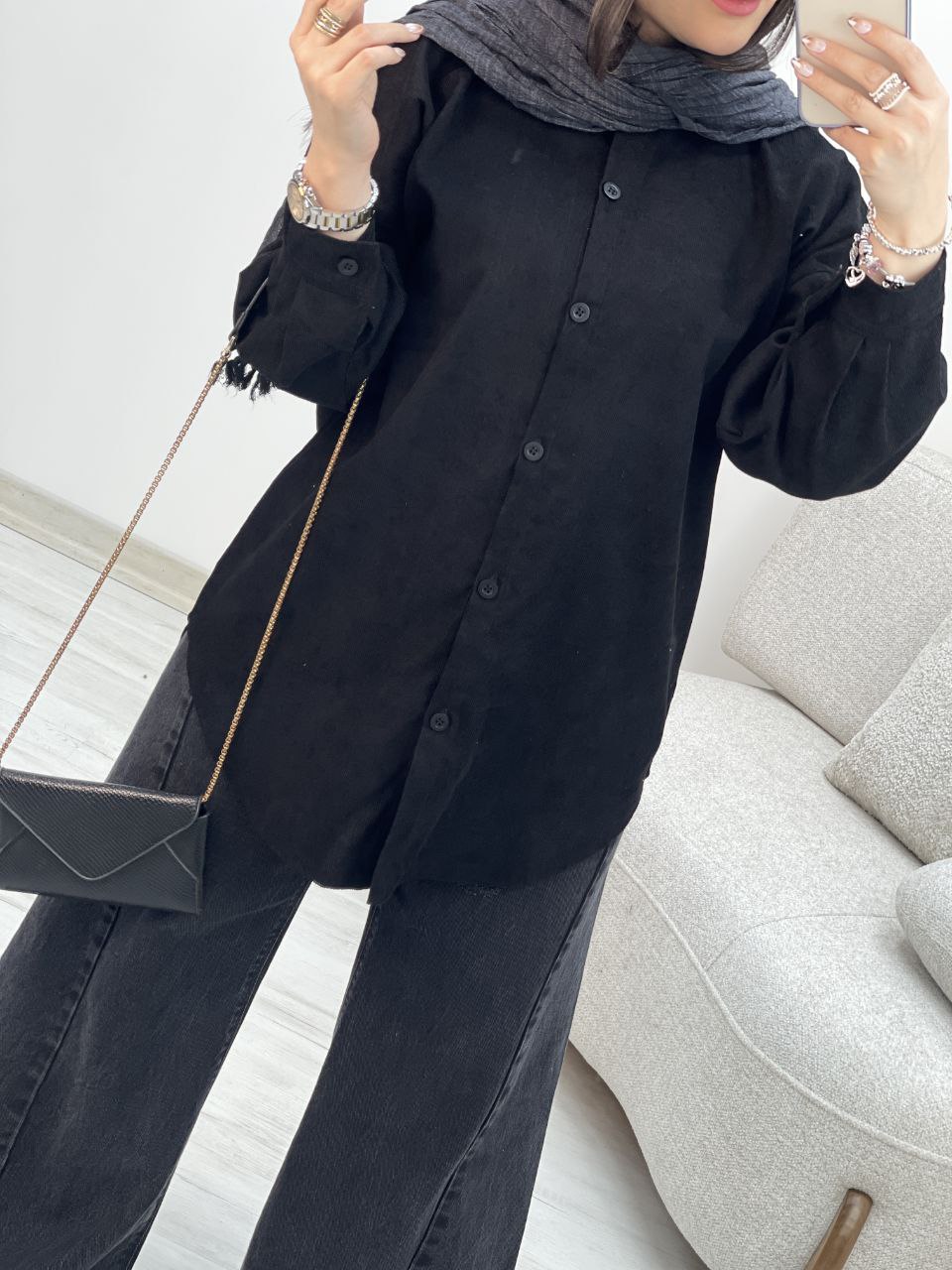 مانتو کبریتی کیمونو زنانه جنس مخمل کبریتی ریز