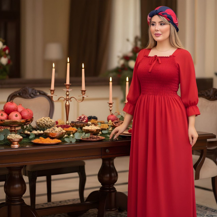 لباس یلدایی زنانه