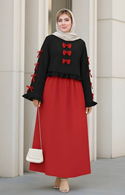 کت دامن پاپیون دار