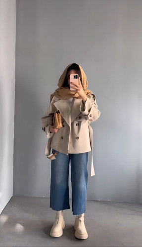 مانتو بارونی زنانه آستردار