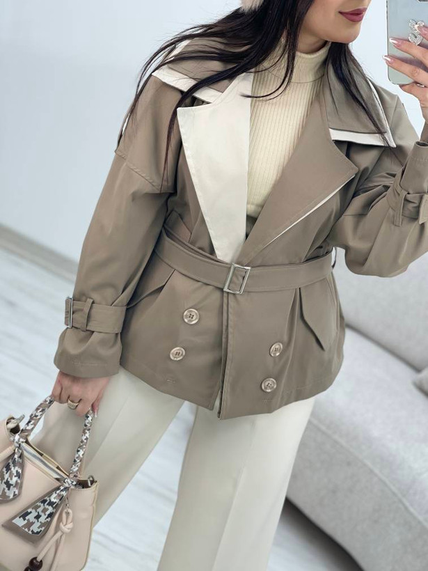 خرید ترنچ کت کتان