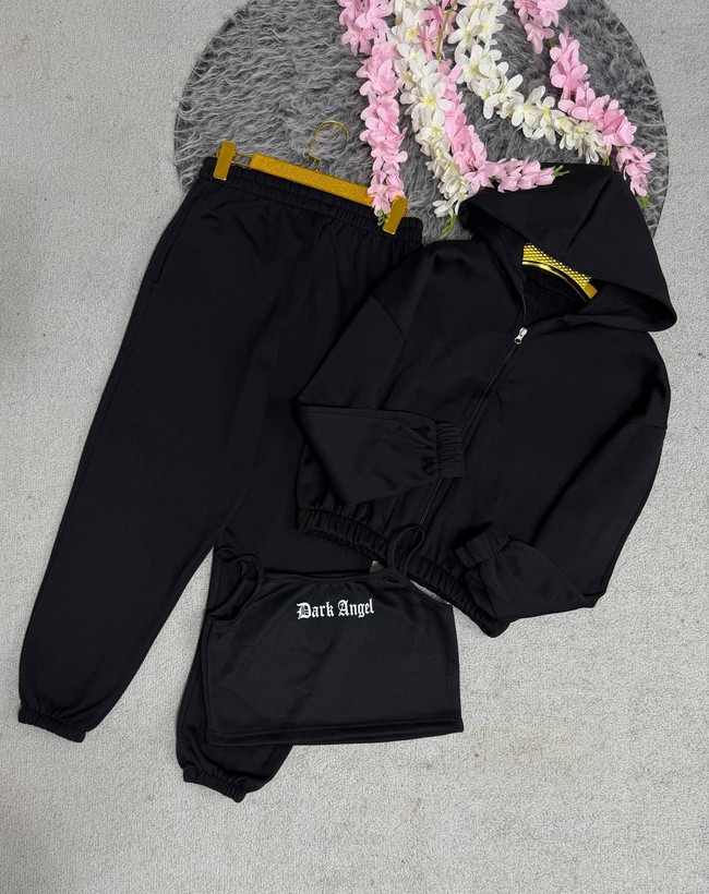 ست هودی شلوار کراپ