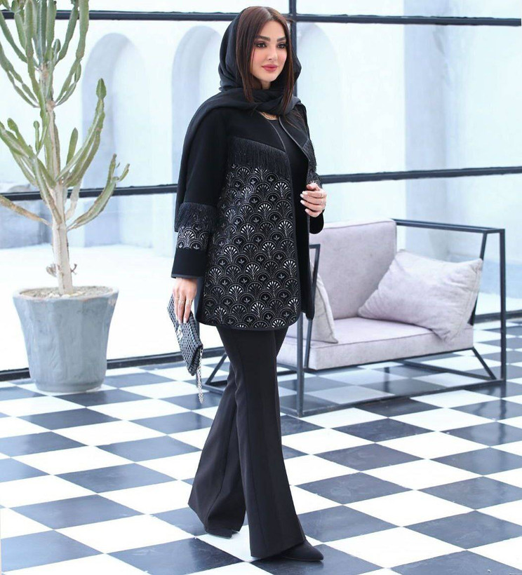 کت شلوار زنانه کرپ مازراتی