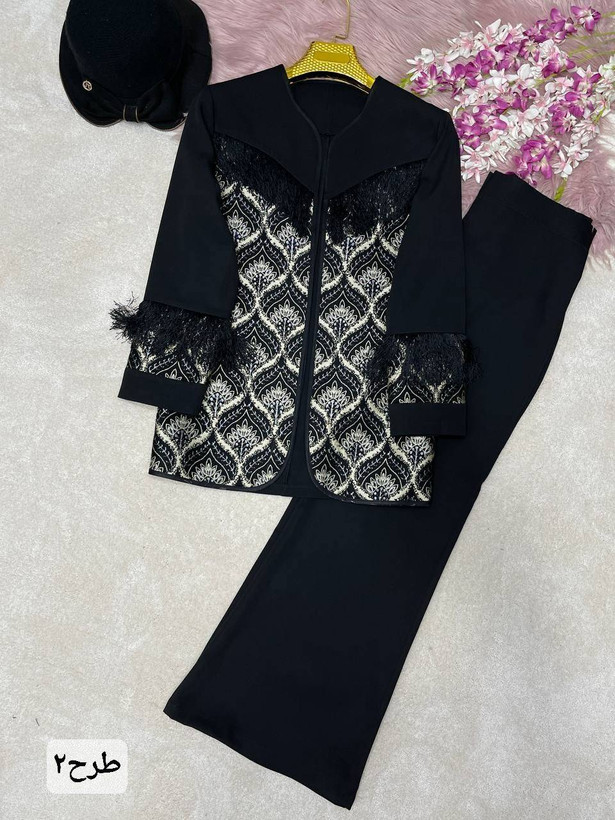 کت شلوار زنانه رنگ مشکی