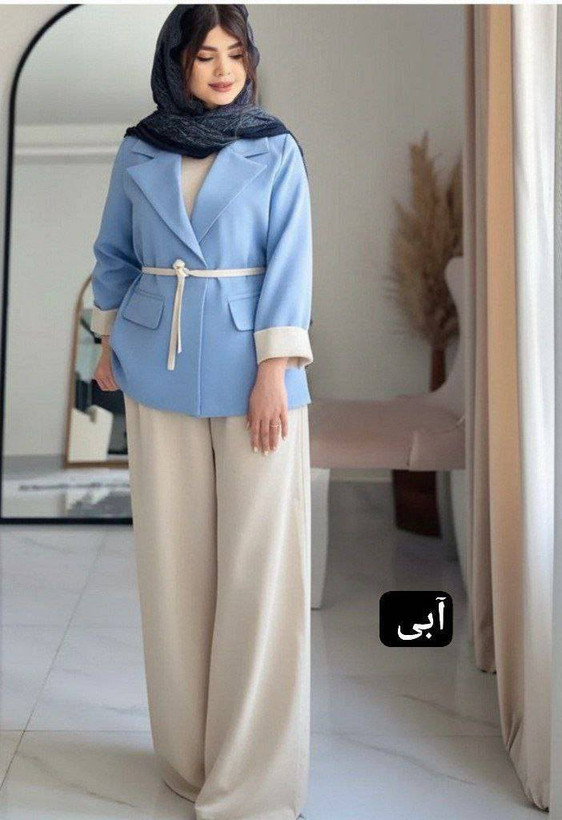 کت شلوار زنانه رنگ آبی