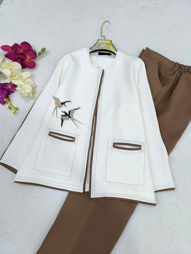 مانتو شلوار زنانه مدل پرستو جنس مازراتی سایزبندی 38 تا 48