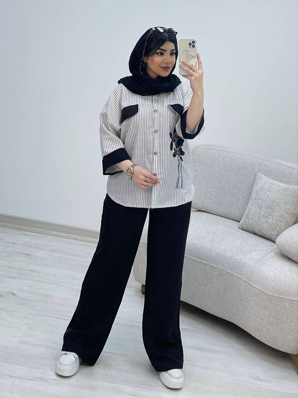 ست شومیز شلوار شاپرک