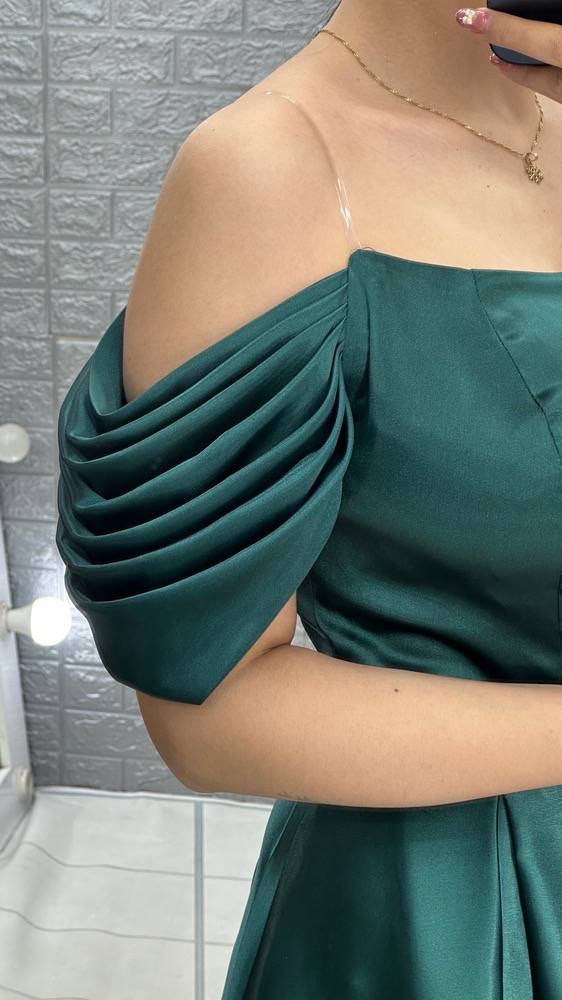 ماکسی بلند مجلسی زنانه جنس ساتن الیکس سایزبندی 36 تا44