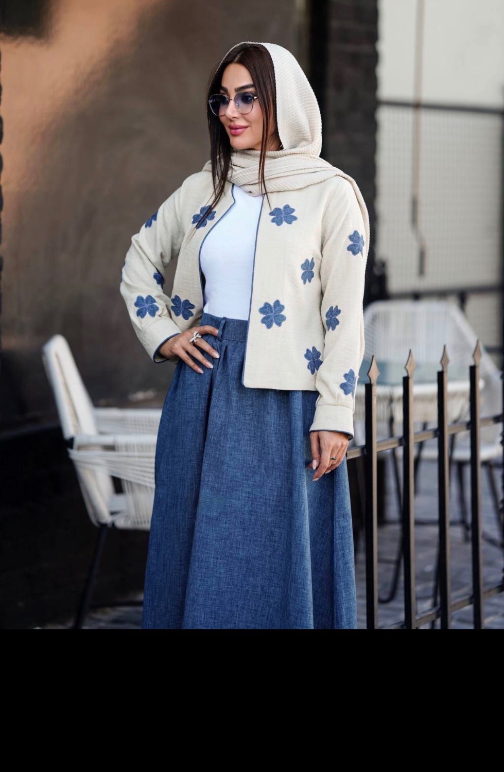 شومیز دامن لینن نچرال