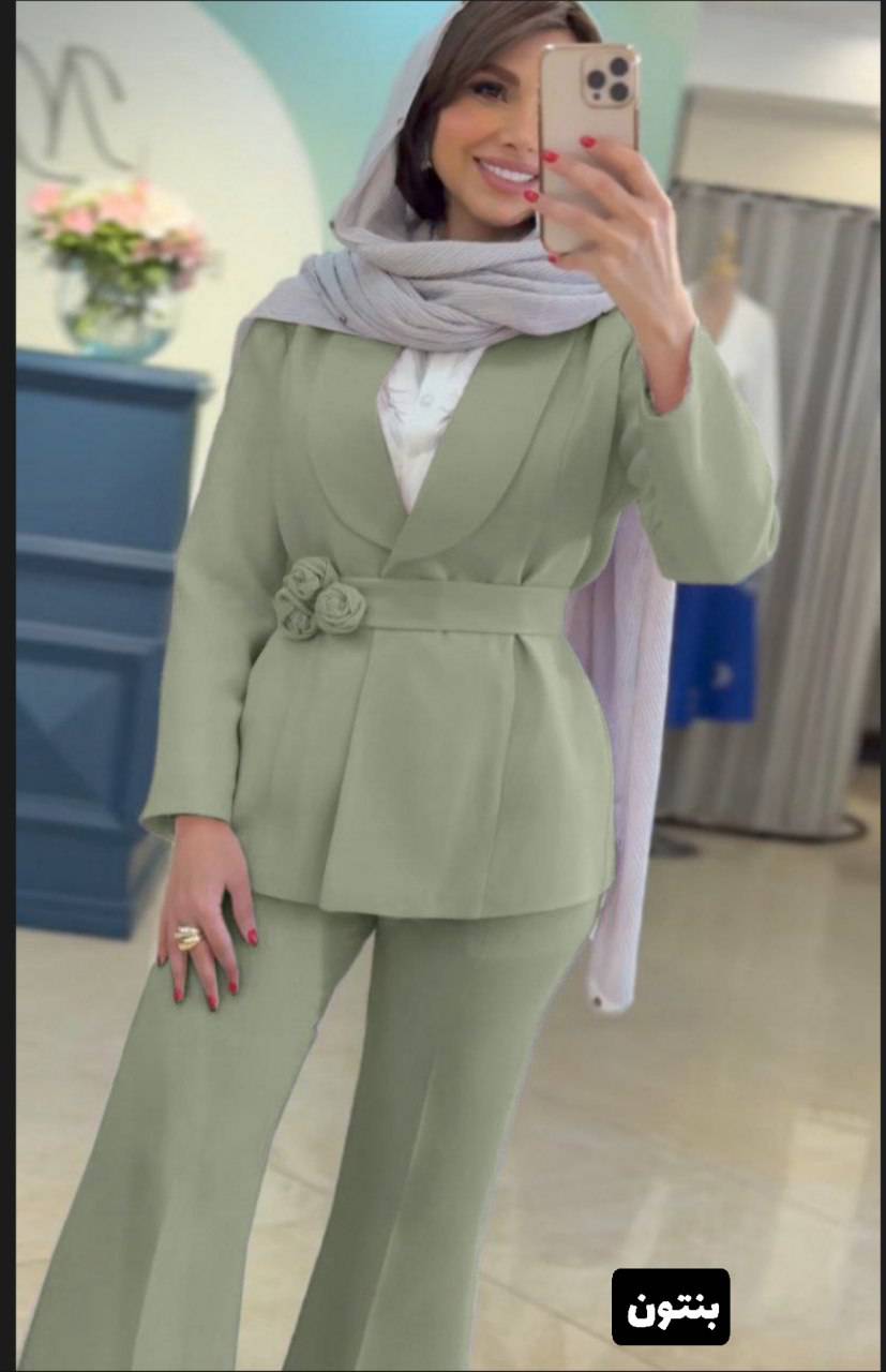 کت شلوار زنانه رنگ بنتون