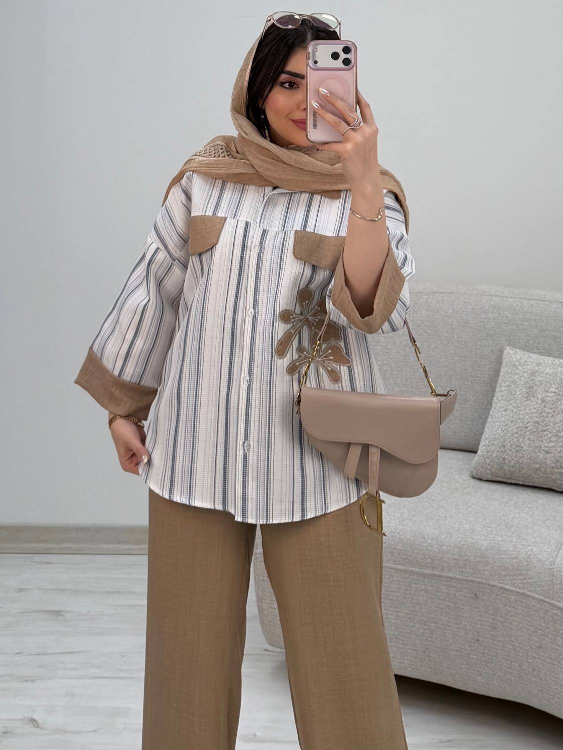 خرید شومیز شلوار نوگل زنانه در فروشگاه آس لیدی