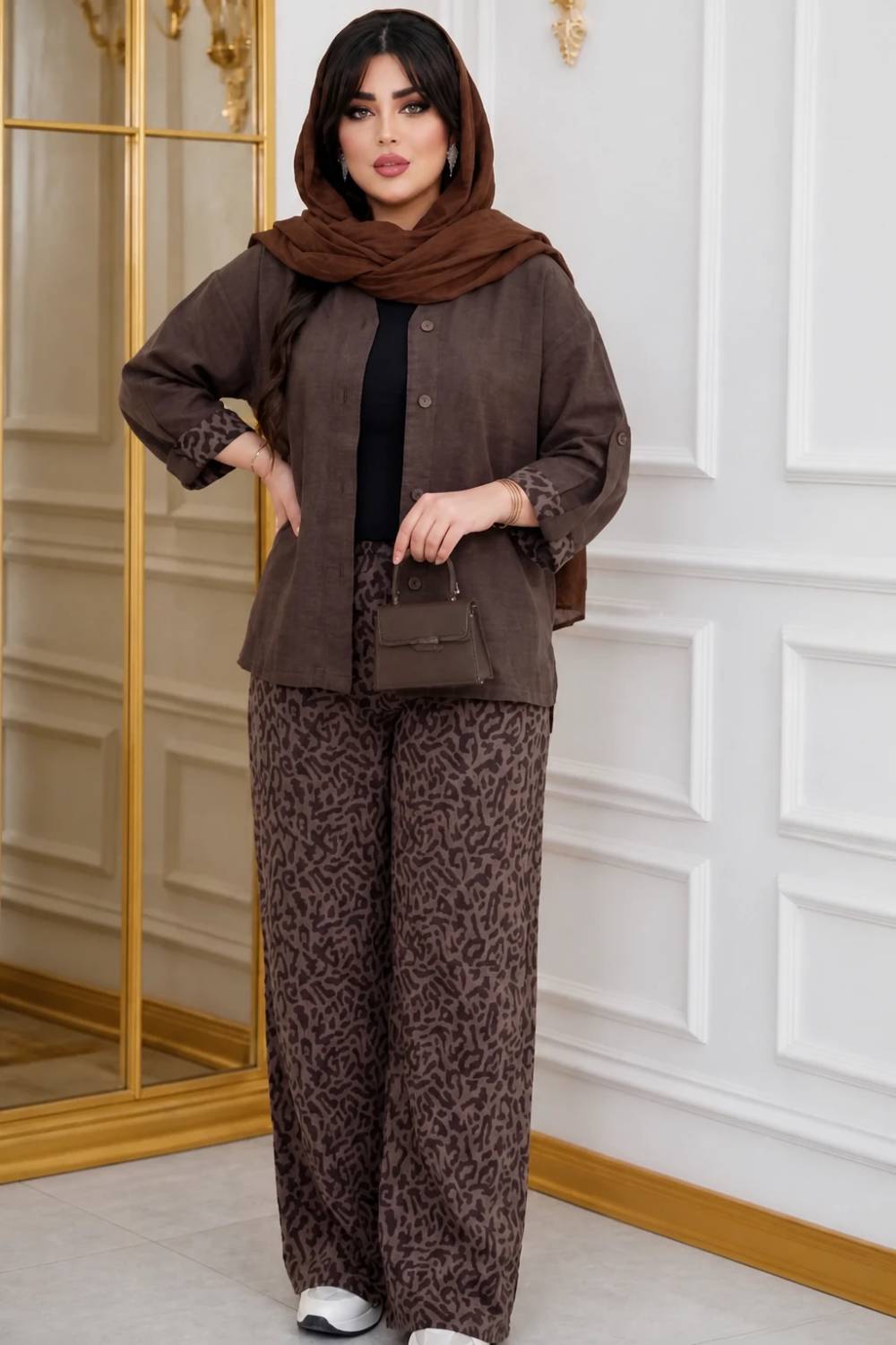 مانتو شلوار پلنگی