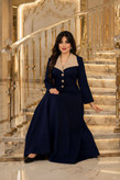 پیراهن بلند زنانه مدل زهره جنس مازراتی سایزبندی فری سایز 38تا46